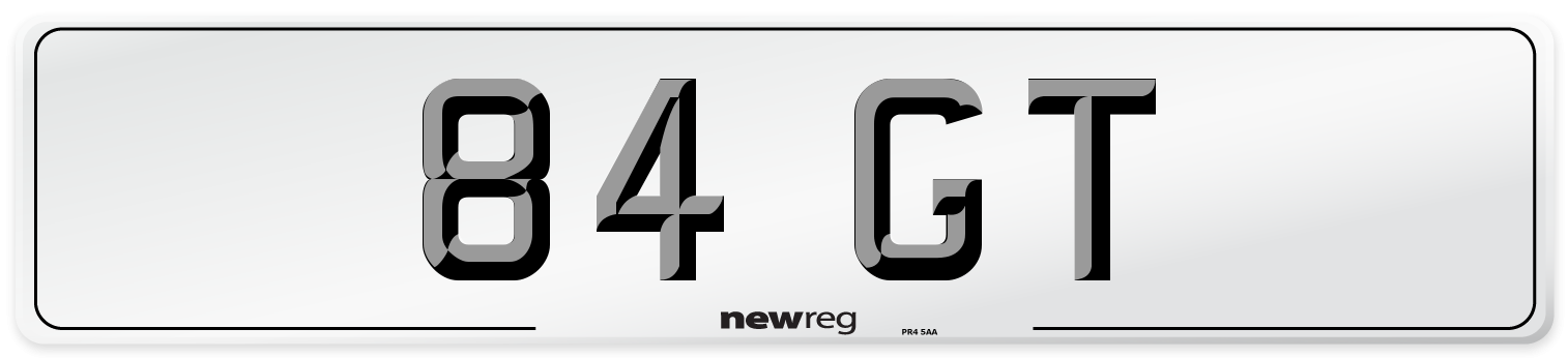 84 GT Number Plate from New Reg